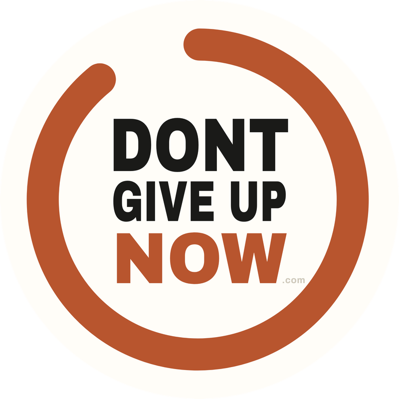 Don't Give Up Now — classic circle sticker